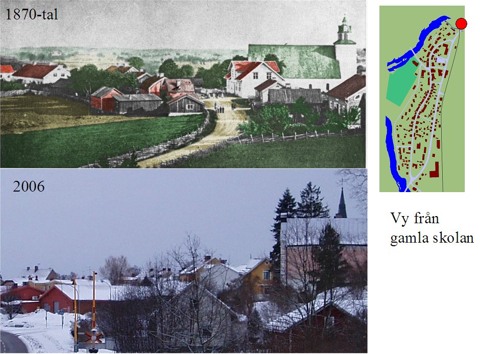 Bilden tagen fr&aring;n kullen vid gamla folkskolan